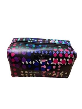 Kate Spade New York novelty Multicolor Confetti Cosmetic Pouch Travel Case - EUC